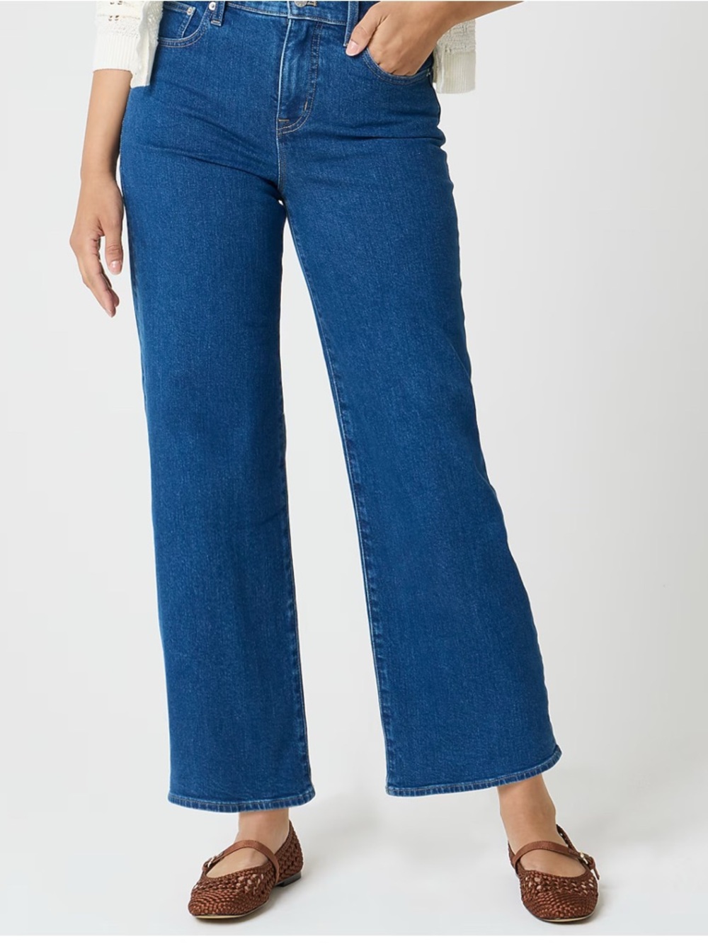 J Crew Dark Indigo Slim Wide jeans